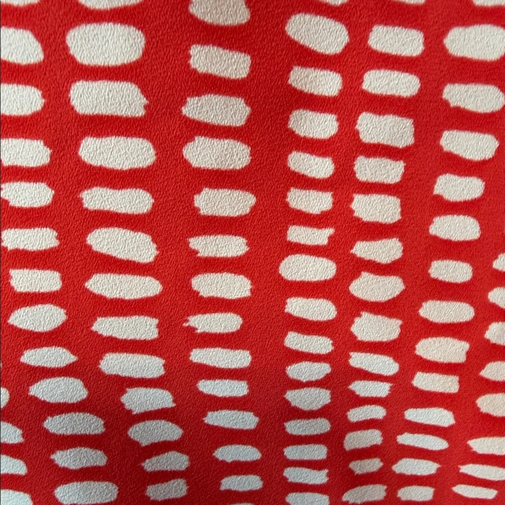 CAbi Red and White Sleeveless Blouse L - Picture 3 of 4